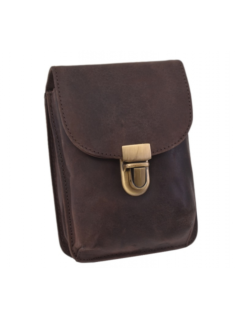 MERCUCIO | Kožené puzdro na opasok hnedé, 2 komory - All4Men.sk