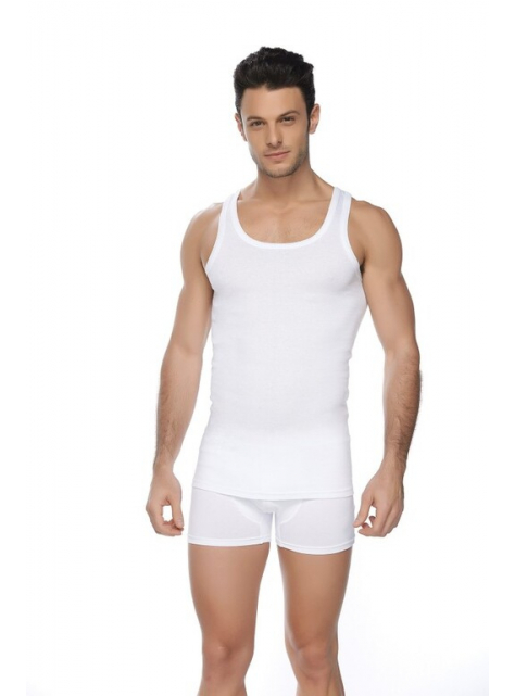 Pánske tielko 100% BA jemný rebro úplet L - All4Men.sk