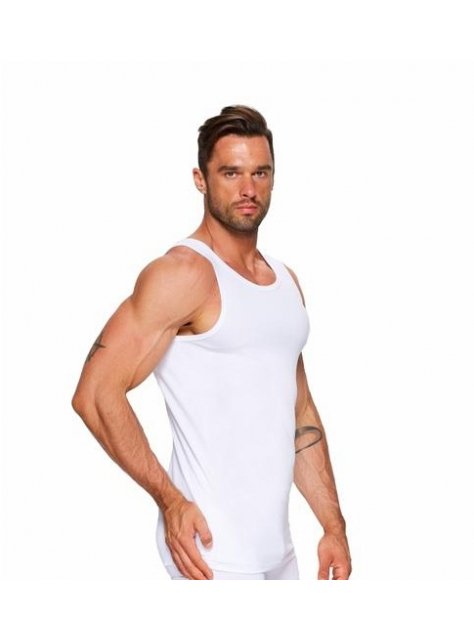 DUOPACK | Tielko biele + boxerky trenírky šedé FABIO 3XL - All4Men.sk