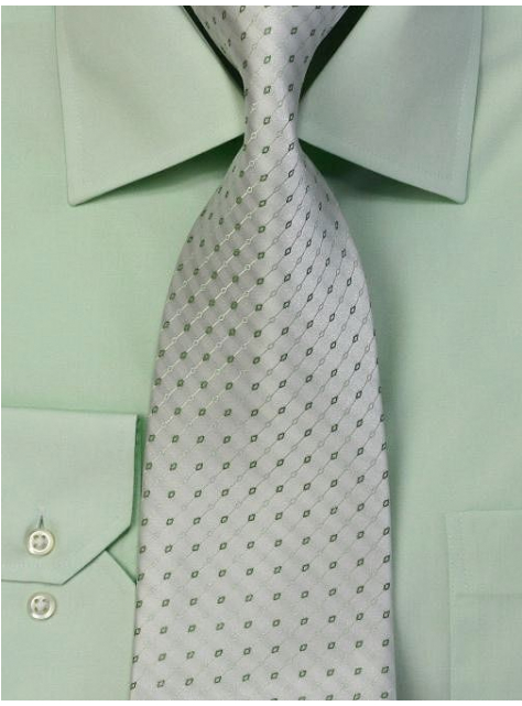 Kravata bielo-zelená C5036 - All4Men.sk