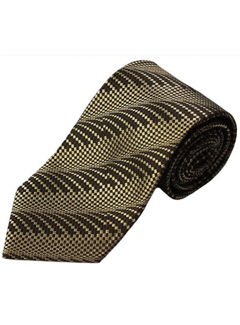 Béžovo-hnedá kravata 3072-2 - All4Men.sk