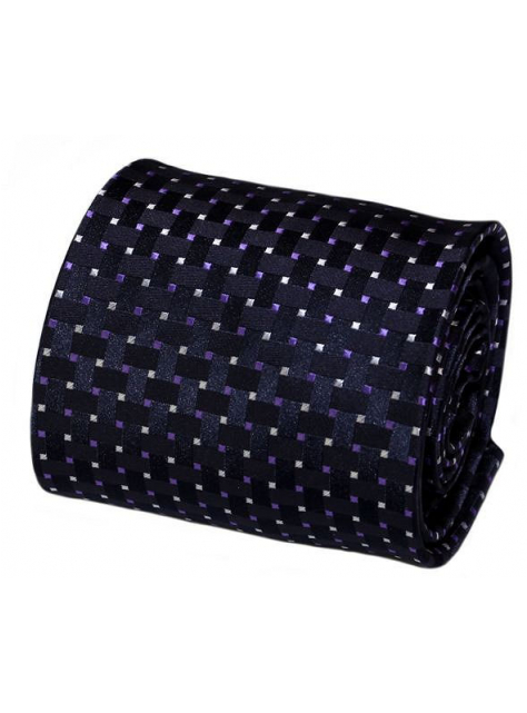 Kravata modro-fialová s drobnými kockami 4081 - All4Men.sk