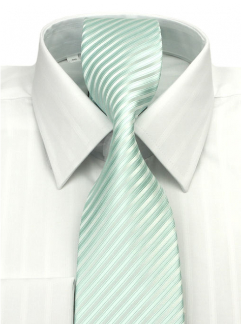 Biela košeľa SLIM FIT na manžetové gombíky KLEMON SF20-089 - All4Men.sk