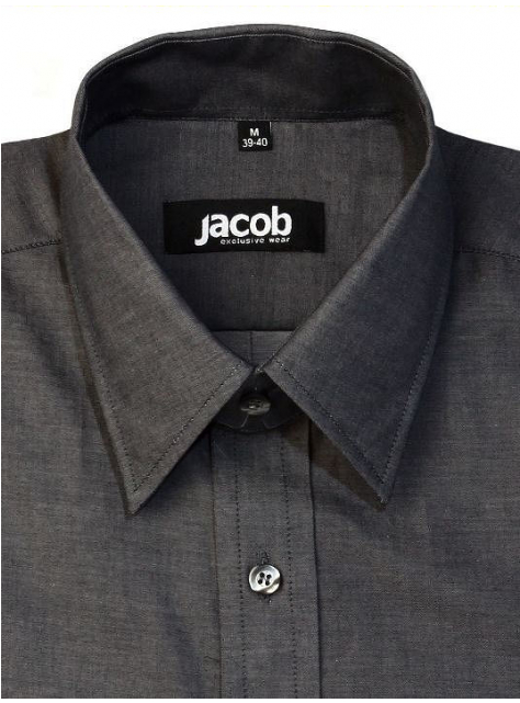 Šedá bavlnená košeľa JACOB SF10238 (slim) - All4Men.sk