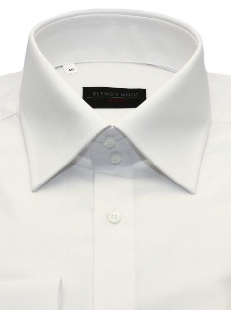 Biela košeľa SLIM s vysokým golierom SS20-008T - All4Men.sk