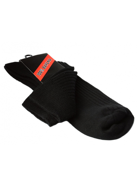 Bavlnené pánske ponožky rebrované, čierne 1 pár - All4Men.sk