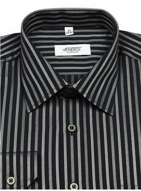 Modro-béžová prúžkovaná košeľa VENERGI 11200-15 - All4Men.sk