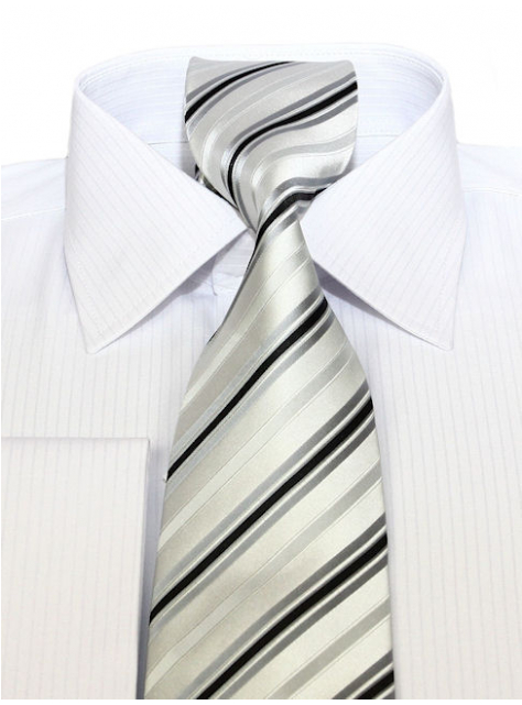 Biela košeľa SLIM FIT na manžetové gombíky VENERGI SF11200-10 - All4Men.sk