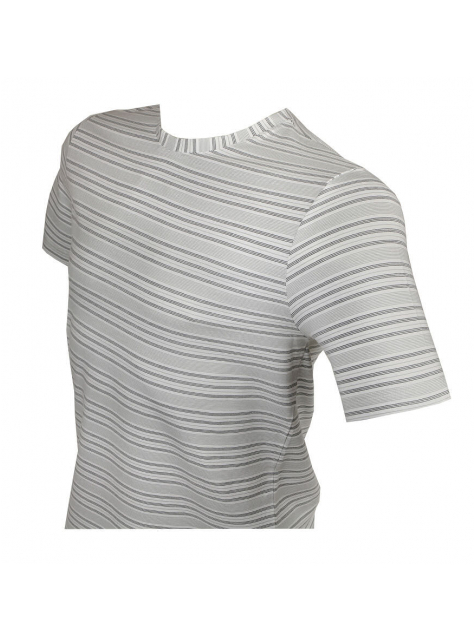 Pánske elastické tričko FAVAB LIN bielo-šedé, krátky rukáv  - All4Men.sk