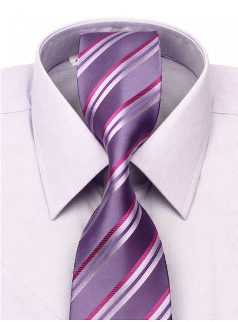 Košeľa na manžetové gombíky KLEMON svetlá fialová - All4Men.sk