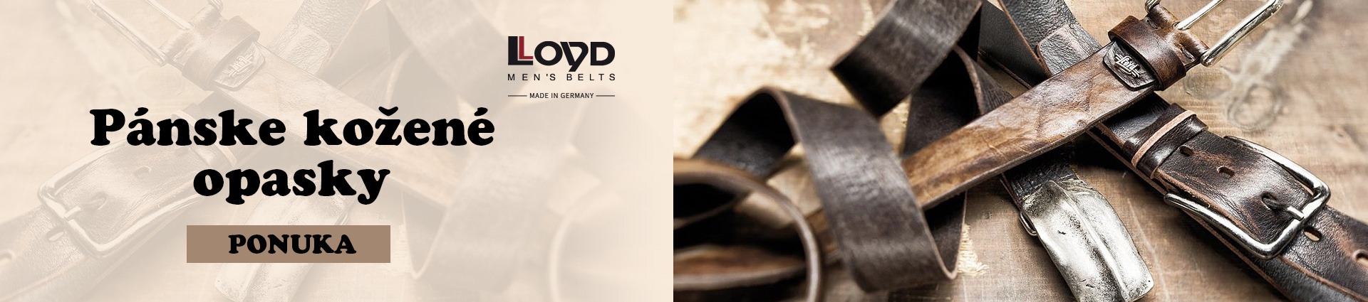 Pánske kožené opasky Lloyd Belts